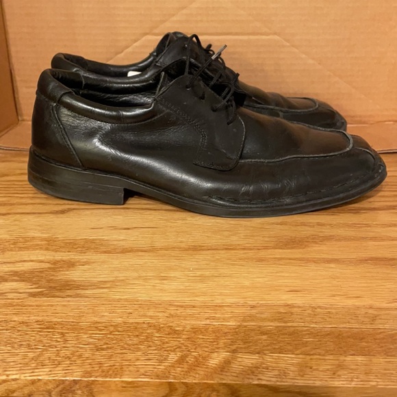 Men’s sz 9 black leather lace up oxfords. - Picture 3 of 3